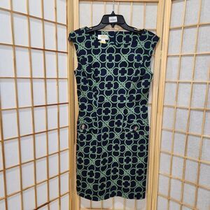 Talbots Petites Womens Chain Link Pattern Dress Sz 4